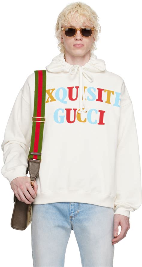 gucci white hoodie jacket|white gucci hoodie for kids.